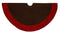 Hand Felted Wool Precision-cut Border Chocolate and Red Christmas Tree Skirt- 60" Arcadia Home
